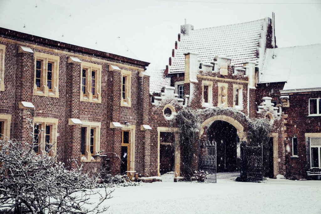 Kasteel Nieuwenhoven, Sint-Truiden, december 2017, sneeuw.