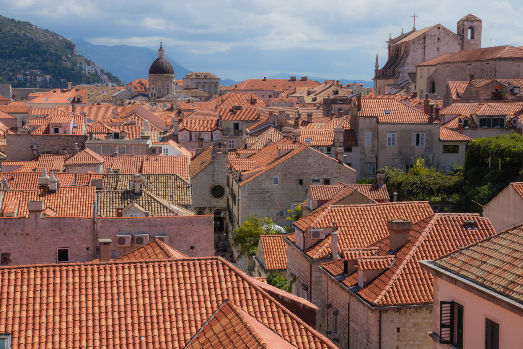 View Dubrovnik, Croatia. Dubrovnik in Kroatië.